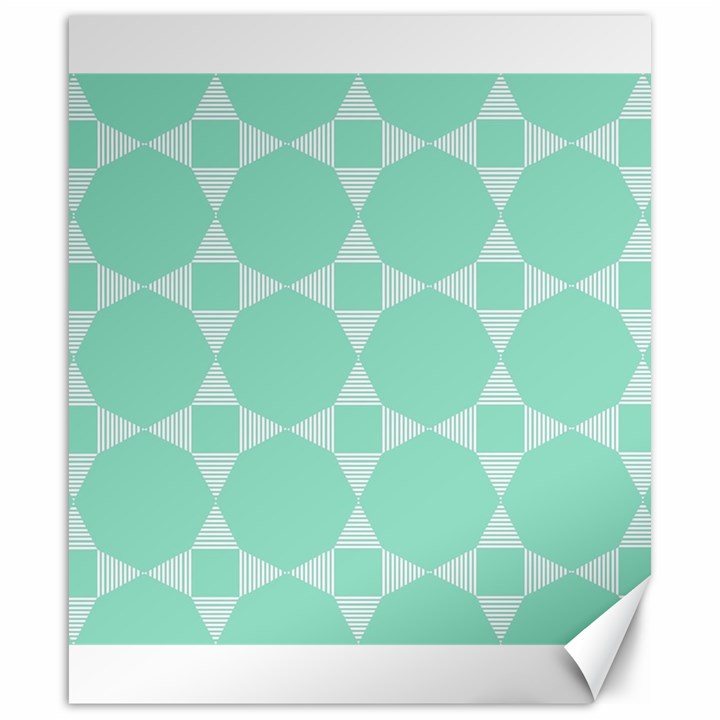 Mint color star - triangle pattern Canvas 20  x 24  