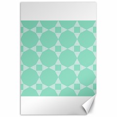 Mint Color Star - Triangle Pattern Canvas 24  X 36  by picsaspassion