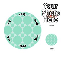 Mint Color Star - Triangle Pattern Playing Cards 54 (round)  by picsaspassion