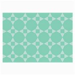 Mint color star - triangle pattern Large Glasses Cloth (2-Side) Back