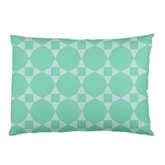 Mint Color Star - Triangle Pattern Pillow Case by picsaspassion