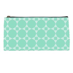 Mint Color Star - Triangle Pattern Pencil Cases by picsaspassion