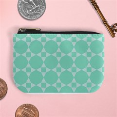 Mint Color Star - Triangle Pattern Mini Coin Purses by picsaspassion