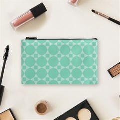 Mint Color Star - Triangle Pattern Cosmetic Bag (small) 