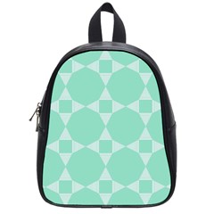 Mint Color Star - Triangle Pattern School Bags (small) 