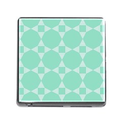 Mint Color Star - Triangle Pattern Memory Card Reader (square)