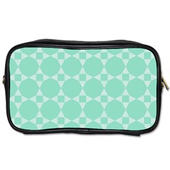 Mint Color Star - Triangle Pattern Toiletries Bags 2-side