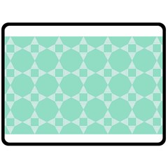 Mint Color Star - Triangle Pattern Fleece Blanket (large) 