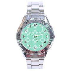 Mint Color Star - Triangle Pattern Stainless Steel Analogue Watch