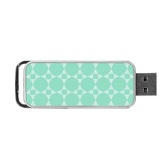 Mint Color Star - Triangle Pattern Portable Usb Flash (one Side)