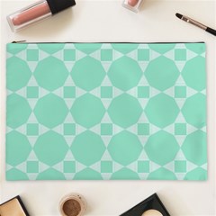 Mint Color Star - Triangle Pattern Cosmetic Bag (xxl) 