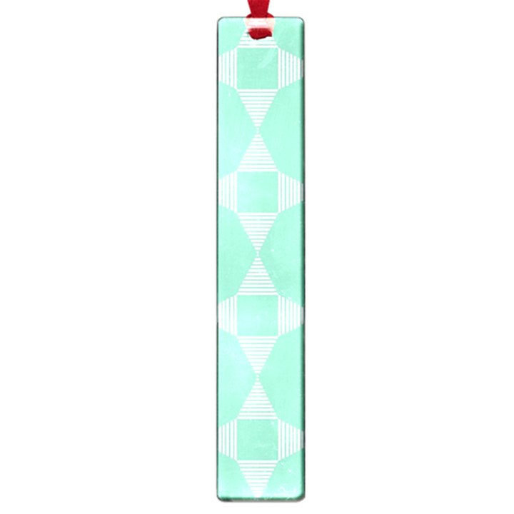 Mint color star - triangle pattern Large Book Marks