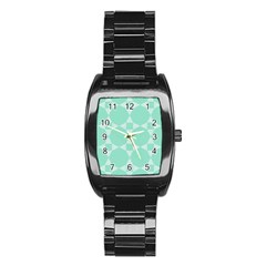 Mint Color Star - Triangle Pattern Stainless Steel Barrel Watch