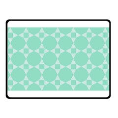 Mint Color Star - Triangle Pattern Double Sided Fleece Blanket (small)  by picsaspassion