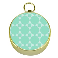 Mint Color Star - Triangle Pattern Gold Compasses