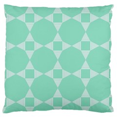 Mint Color Star - Triangle Pattern Standard Flano Cushion Case (one Side)