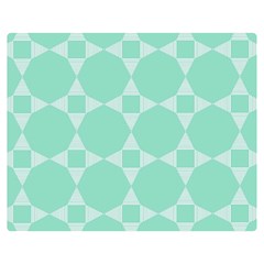 Mint Color Star - Triangle Pattern Double Sided Flano Blanket (medium) 