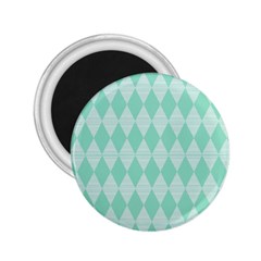 Mint Color Diamond Shape Pattern 2 25  Magnets by picsaspassion