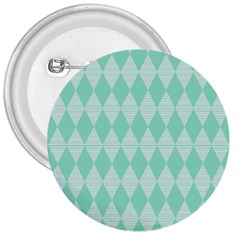 Mint Color Diamond Shape Pattern 3  Buttons by picsaspassion