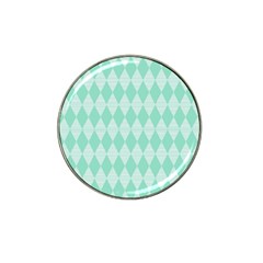 Mint Color Diamond Shape Pattern Hat Clip Ball Marker (4 Pack)