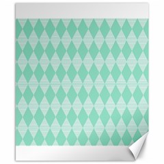 Mint Color Diamond Shape Pattern Canvas 8  X 10  by picsaspassion