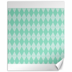 Mint Color Diamond Shape Pattern Canvas 16  X 20   by picsaspassion