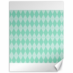 Mint Color Diamond Shape Pattern Canvas 18  X 24   by picsaspassion