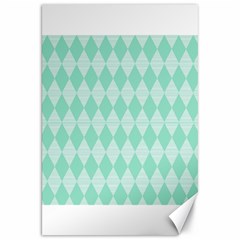 Mint Color Diamond Shape Pattern Canvas 20  X 30   by picsaspassion