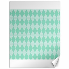 Mint Color Diamond Shape Pattern Canvas 36  X 48   by picsaspassion