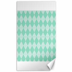 Mint Color Diamond Shape Pattern Canvas 40  X 72   by picsaspassion