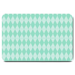 Mint Color Diamond Shape Pattern Large Doormat 