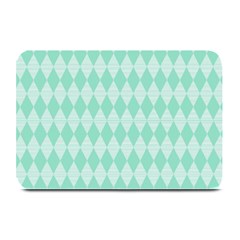 Mint Color Diamond Shape Pattern Plate Mats by picsaspassion