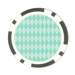 Mint Color Diamond Shape Pattern Poker Chip Card Guards by picsaspassion