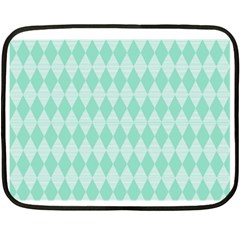 Mint Color Diamond Shape Pattern Double Sided Fleece Blanket (mini) 