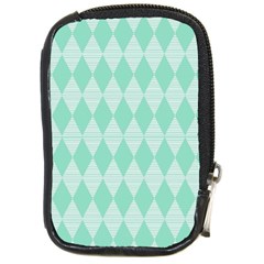 Mint Color Diamond Shape Pattern Compact Camera Cases by picsaspassion