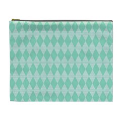 Mint Color Diamond Shape Pattern Cosmetic Bag (xl) by picsaspassion