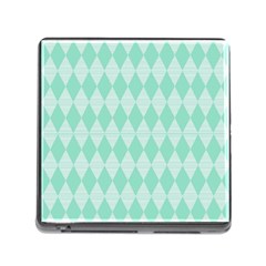 Mint Color Diamond Shape Pattern Memory Card Reader (square)