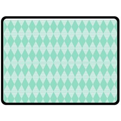 Mint Color Diamond Shape Pattern Fleece Blanket (large)  by picsaspassion