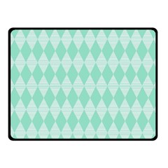 Mint Color Diamond Shape Pattern Fleece Blanket (small) by picsaspassion