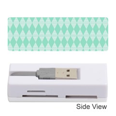 Mint Color Diamond Shape Pattern Memory Card Reader (stick) 