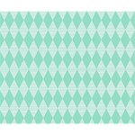 Mint color Diamond shape pattern Deluxe Canvas 14  x 11  14  x 11  x 1.5  Stretched Canvas