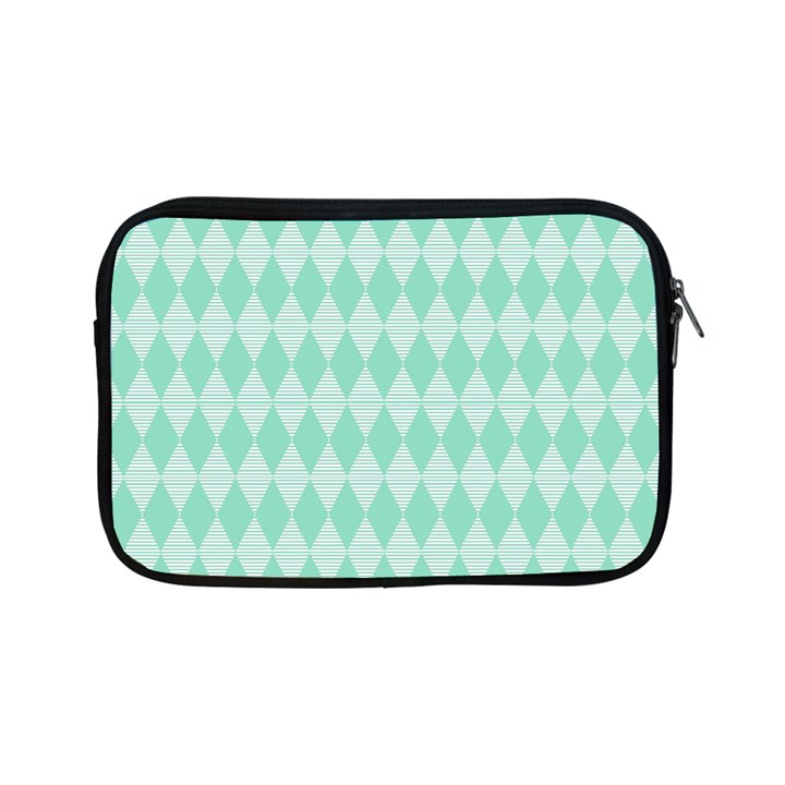 Mint color Diamond shape pattern Apple iPad Mini Zipper Cases