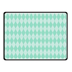 Mint Color Diamond Shape Pattern Double Sided Fleece Blanket (small) 