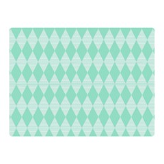 Mint Color Diamond Shape Pattern Double Sided Flano Blanket (mini) 