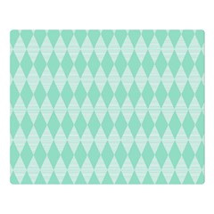 Mint Color Diamond Shape Pattern Double Sided Flano Blanket (large)  by picsaspassion