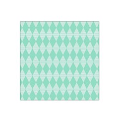 Mint Color Diamond Shape Pattern Satin Bandana Scarf