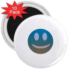 Smiley 3  Magnets (10 Pack)  by picsaspassion