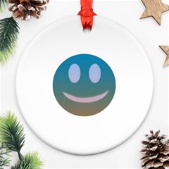 Smiley Round Ornament (two Sides) 