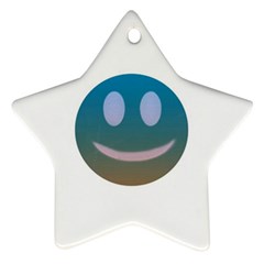 Smiley Star Ornament (two Sides) 