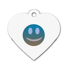 Smiley Dog Tag Heart (one Side)